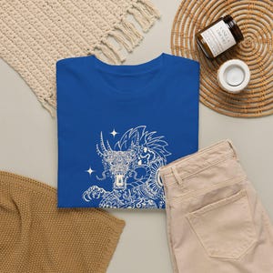 Mythic Dragon Boho Sun Symbol Graphic Tee, Spiritual Fantasy Art Shirt mockup 16