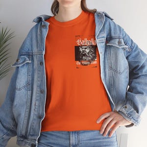 Valhalla Viking Warrior Art Shirt, Norse Mythology Graphic Tee, Distressed Warrior Portrait mockup 15