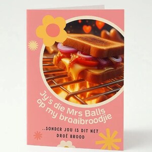Mrs Balls op my braaibroodjie- Valentynsdag Kaartjie (Imprimible)