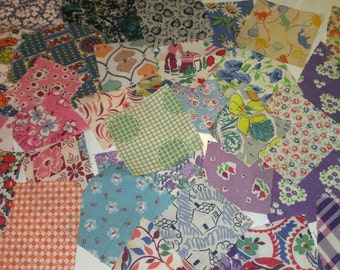 Sale Feedsack Squares and Circles Over 150 Pieces