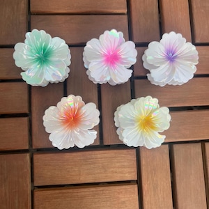 Hawaiian Flower Hair Clip – Tropical Summer Accessory – Colorful Floral Clip, Hair Clip, Hibiscus Hair clip