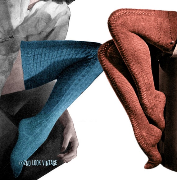 knitted patterned tights