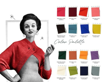 Vintage Knitting Pattern 1950s Cross Over Bolero Shrug Digital Download PDF
