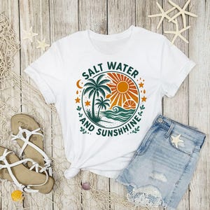 Tropical Sunset T-Shirt Design: Boho Palm Tree Graphic (Digital Download)
