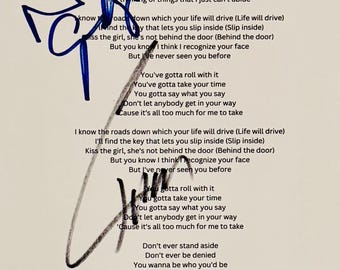 ノエル・ギャラガー直筆サイン入り写真 - オアシス - 11インチ×14