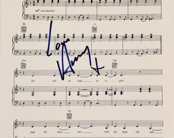 Amy Winehouse signiertes Blatt mit Musik-COA eingeschlossen