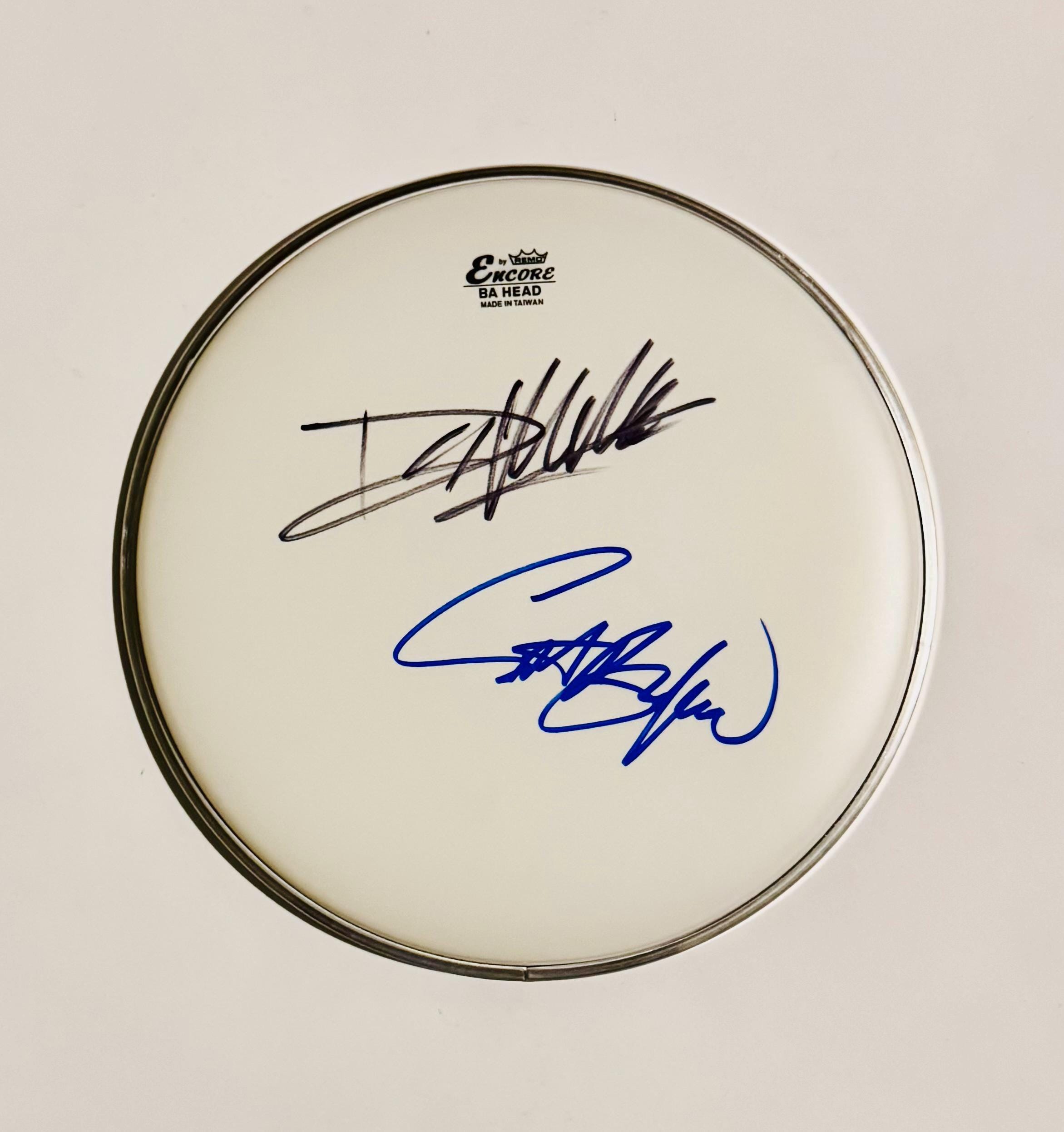 Dave Matthews & Carter Beauford Autographed Drum Head COA Included