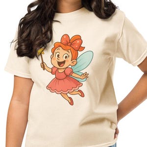 Magical Fairy Youth T-Shirt | Cute Fantasy Girl Shirt | Colorful Cartoon Tee for Kids | Whimsical Character Design | EU Print on Demand
