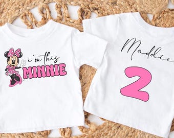 Camiseta de cumpleaños de Minnie "Soy una de tantas", fiesta de Minnie Mouse, camiseta de cumpleaños de Disney, camiseta de segundo cumpleaños, viaje a Disneyland, camiseta de cumpleaños de Minnie