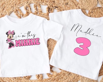 I'm This Minnie Birthday Shirt, Minnie Mouse Party, Disney Birthday Shirt, 3rd Birthday Shirt, Disneyland Trip, Birthday Minnie Shirt