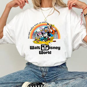 Retro Walt Disneyworld Shirt, The Most Magical Place on Earth Shirt, Vintage Disneyworld Shirt, Mickey And Friends Shirt, Disney Family Tees