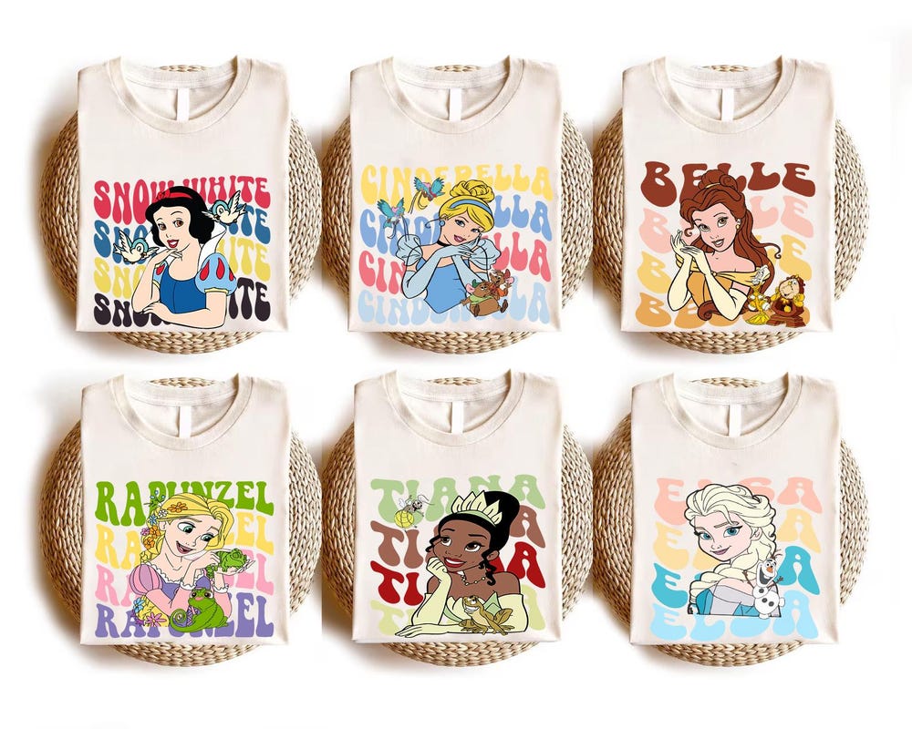 Disney Princess Shirts, Matching Group Disney Shirts, Disney Bounding Shirts, Rapunzel Shirt, Elsa Shirt, Cinderella Shirt, Ariel Shirt Trendy Fashion
