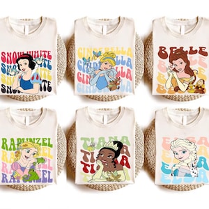 Disney Princess Shirts, Matching Group Disney Shirts, Disney Bounding Shirts, Rapunzel Shirt, Elsa Shirt, Cinderella Shirt, Ariel Shirt