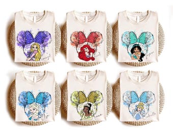 Disney Prinzessinnen Shirt, Aschenputtel Sweatshirt, Schneewittchen T-Shirt, Kleine Meerjungfrau T-Shirt, Rapunzel T-Shirt, Aurora Shirt, Moana T-Shirt, Mickey Schloss Shirt