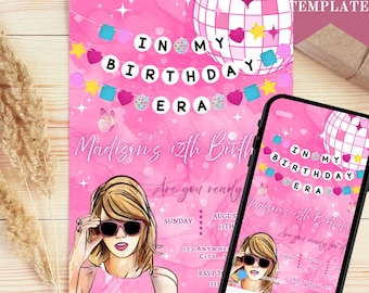 In My Birthday Era Party Invite: Editable Printable (Digital)