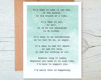 I'm Sorry This Is Happening | Grief and Loss Greeting Card | Infant Loss, Childhood Cancer, Miscarriage, Loss of Spouse