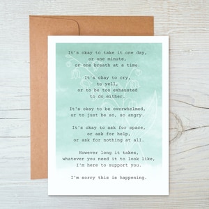 I'm Sorry This Is Happening | Grief and Loss Greeting Card | Infant Loss, Childhood Cancer, Miscarriage, Loss of Spouse