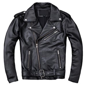 Mens sheepskin leather jacket