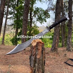 Handmade High carbon Steel Machete: Camping knife, Full Tang Sword Replica Collectible Display Gift