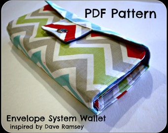 PDF pattern - Dave Ramsey inspired Envelope System Wallet - INSTANT download