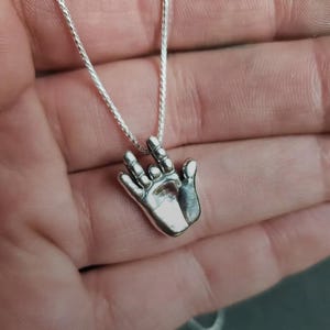 Sterling Silver Crazy Fingers Pendant with Sterling Silver Chain
