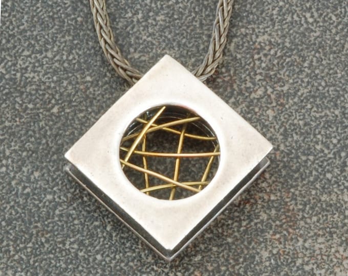 Silver and gold necklace | Handmade | Unique | contemporary