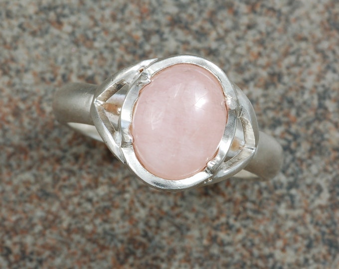 Pink Morganite ring | Unique | Sterling Silver