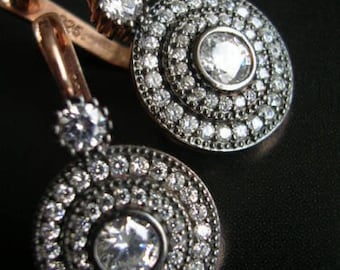 JOSEPHINE    earrings hollywood era inspired sparkly chic diamond inspired look