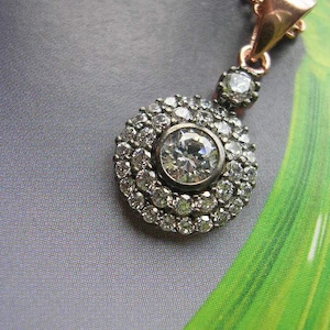 CHARLOTTE pendant  antique vintage  zirconia pink rose gold  elegant sparkly timeless  chic