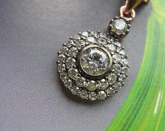CHARLOTTE pendant  antique vintage  zirconia pink rose gold  elegant sparkly timeless  chic