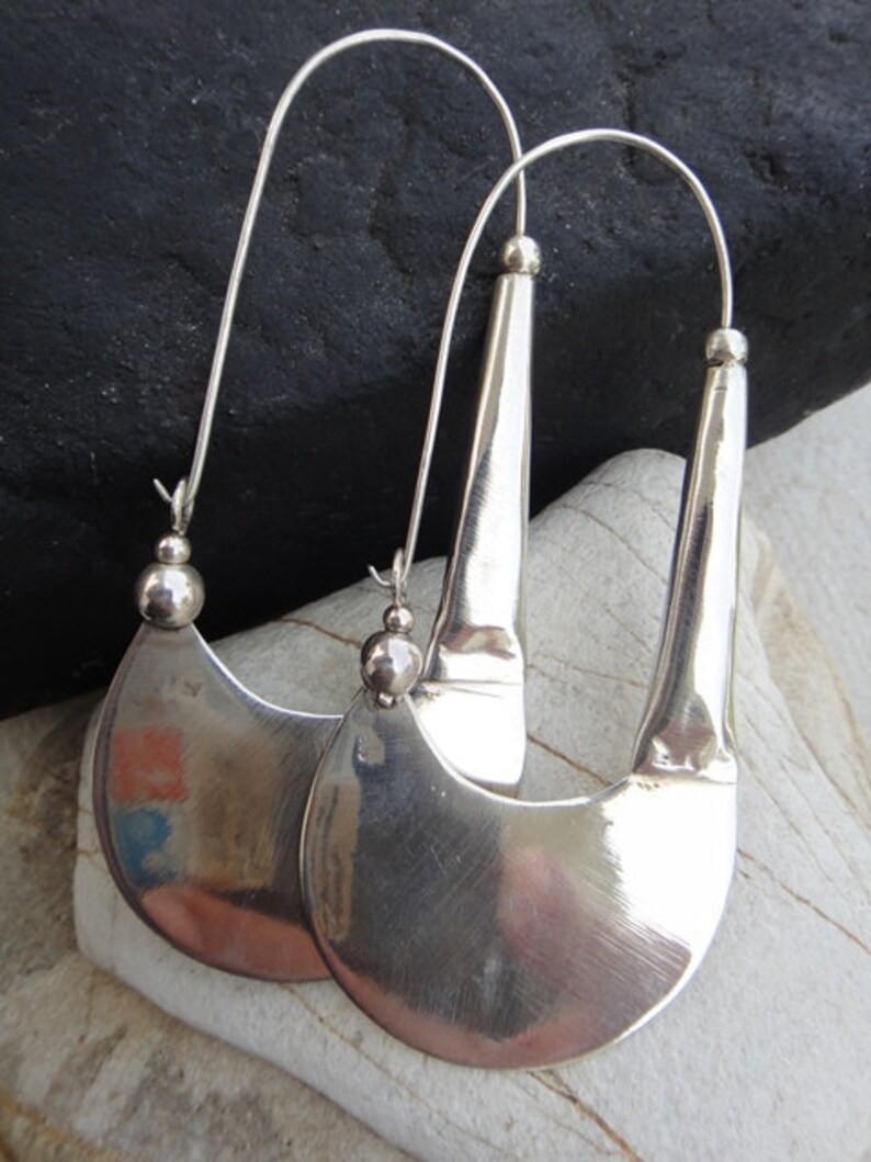 SPADE Earring large Simple Artisan Ancient Antique Tribal Etsy
