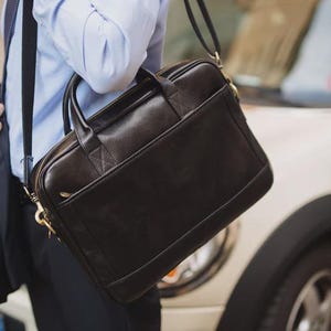 Leather Briefcase,Brown Leather Briefcase, Men Leather Briefcase, Laptop Bag, Vintage Leather bag, Gift for Him, Shoulder Bag,Men Briefcase