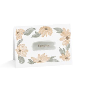 Cartes de voeux, lot de cartes de remerciement aquarelle tournesol - papeterie florale, cartes de correspondance en vrac, motifs floraux, cartes de remerciement, lot de