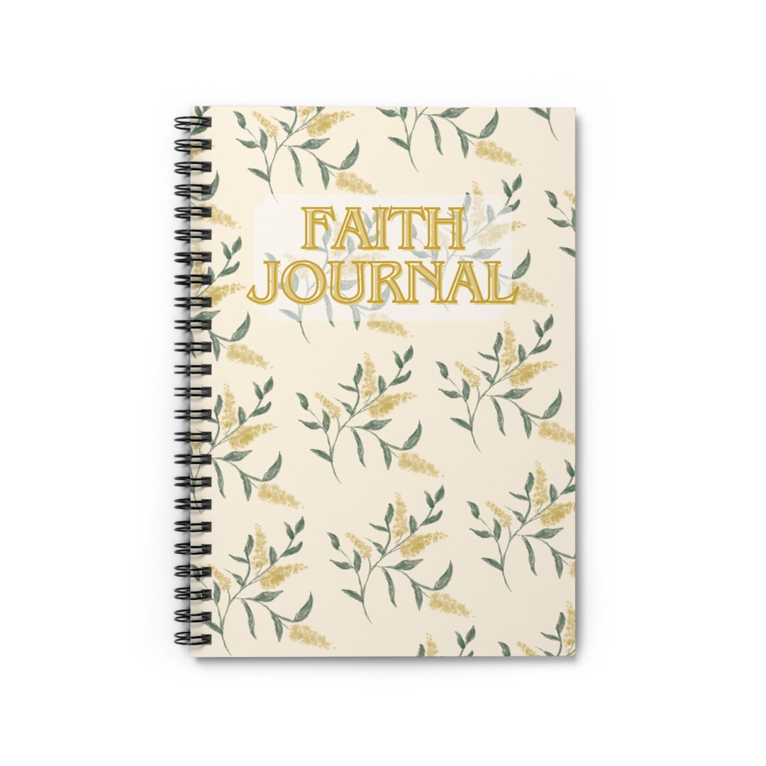 Minimal Floral Faith Journal, Spiral Notebook - Ruled Line, Religious ...