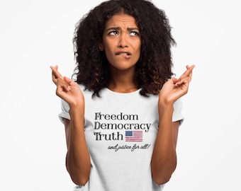 Subtle FDT Shirt, F*ck Donald Trump Tshirt, Freedom Democracy Truth, Anti Trump T-shirt, Anti MAGA Shirts, Political T shirt