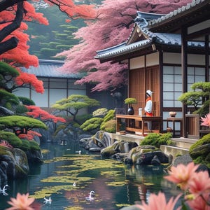 Silent Japan: Zen Coloring Scenes of Traditional Japanese Life
