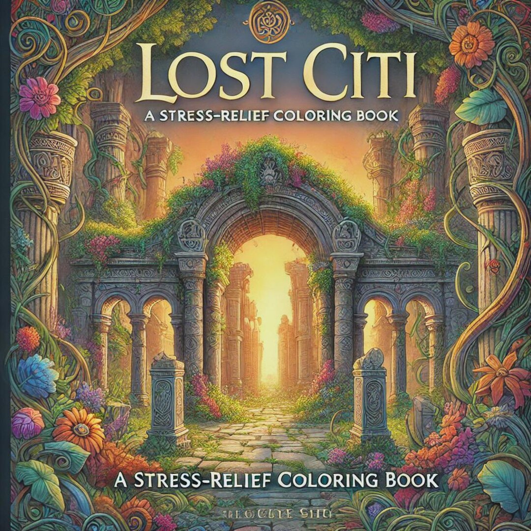 Lost City Coloring Book: Ancient Ruins, Stress Relief - Etsy