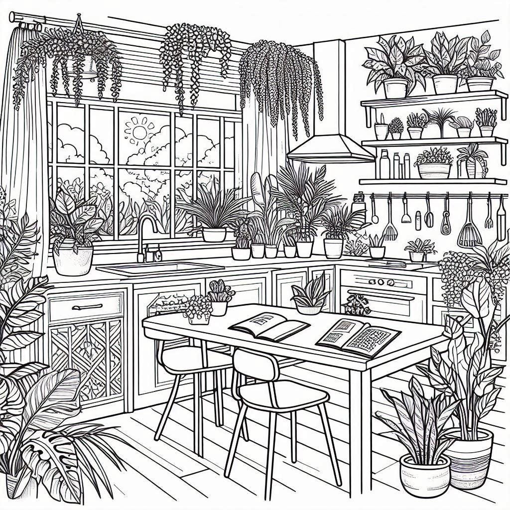 Interior Design Coloring Book for Teens: Dream Home Rooms - Etsy