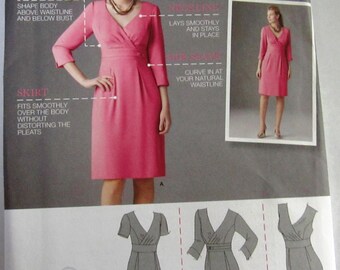 Misses Dress 3 Styles, Amazing Fit Sizes 6 8 10 12 14 Simplicity Pattern 2217 UNCUT