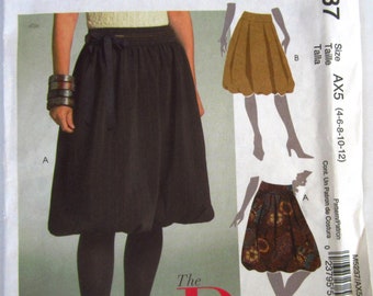 Easy Sew Misses Bubble Skirt 2 Styles Sizes 4 6 8 10 12 McCalls Pattern M5237 UNCUT