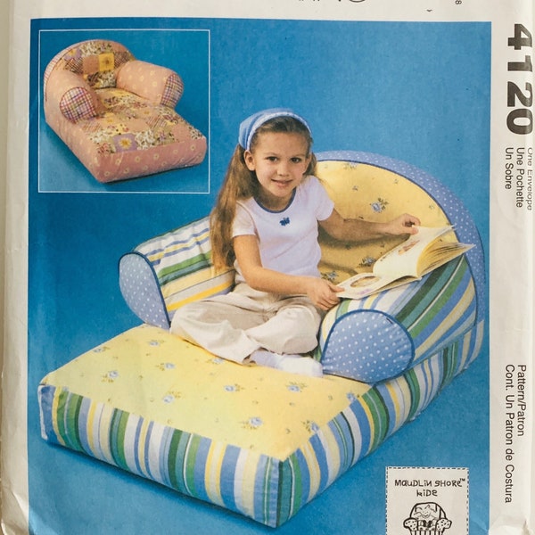 Kids Chaise Lounge Chair Pattern Child Size McCalls Home Decorating 4120 UNCUT