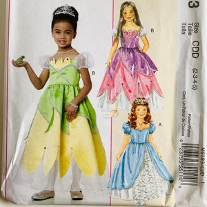 Little Girls Princess Costumes Pattern Dresses with Overskirt and Underskirt Sizes 2 3 4 5 McCalls Costume MP362/M6183 UNCUT