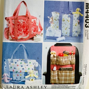 Mccall s M4403 Laura Ashley Sewing Pattern for Tote Bag Diaper Bag Changing Pad Car Seat Organizer Toiletry Bag Etsy