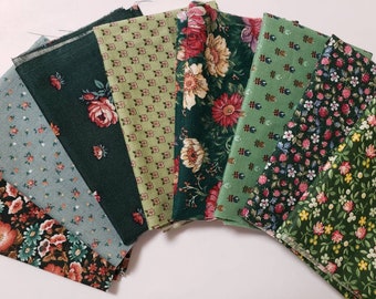 10X Mixed Printing Vintage Cotton Linen Fabric Handmade Craft Cloth Sewing DSUK