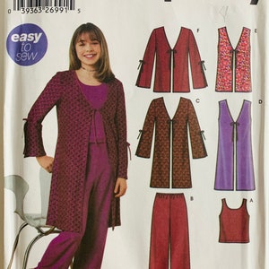 Simplicity That's so Raven Pattern 3930 JACKET or Vest Bag