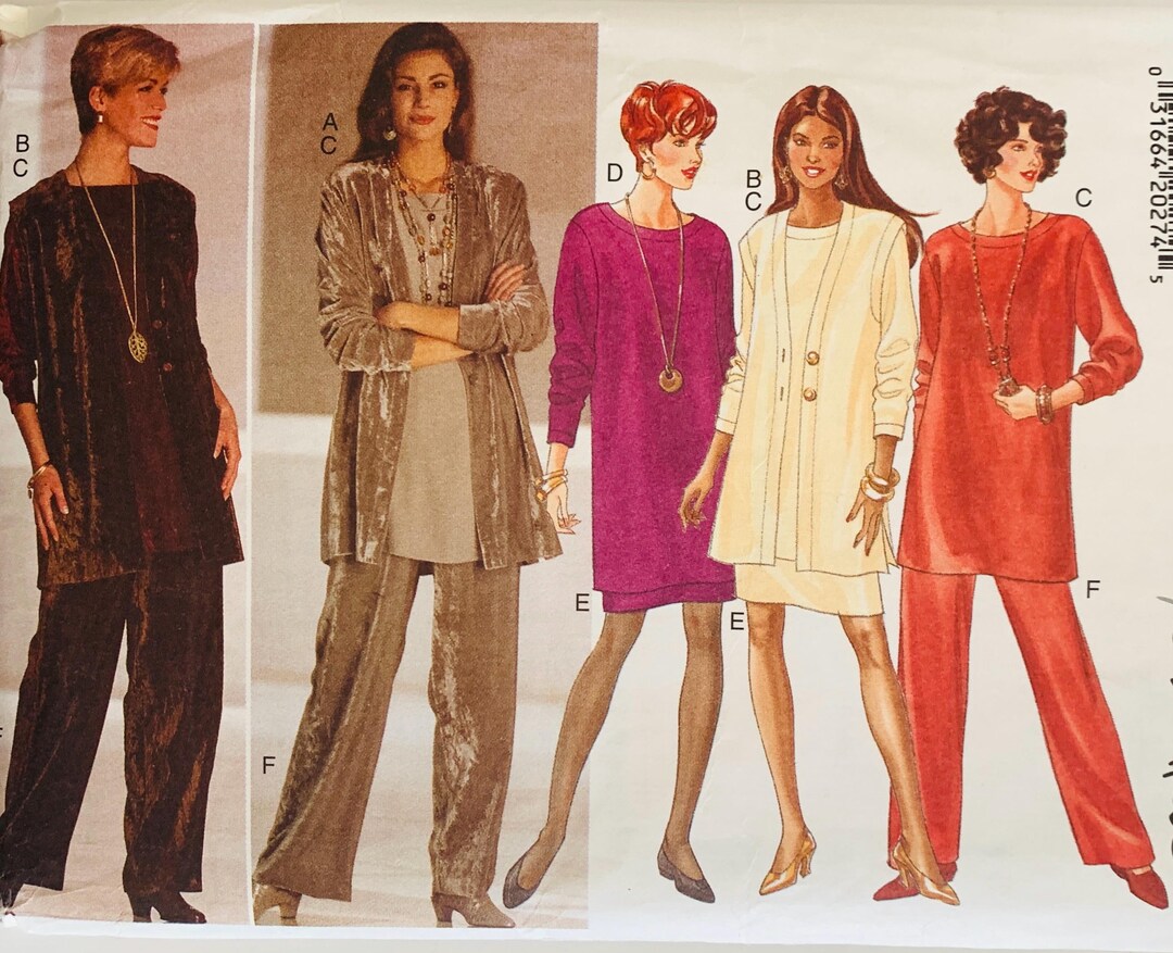 Very Easy Jacket, Vest, Tunic, Skirt and Pants Pattern Misses Sizes 12 ...