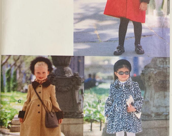 Easy Sew Girls Lined, A-line Coat in Two Lengths With Collar Variations ...