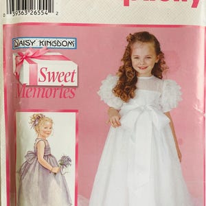 Childs Special Occasion Dress Pattern 2 Styles Sizes 3 4 5 6 Daisy Kingdom Sweet Memories Simplicity 5651/0683 UNCUT