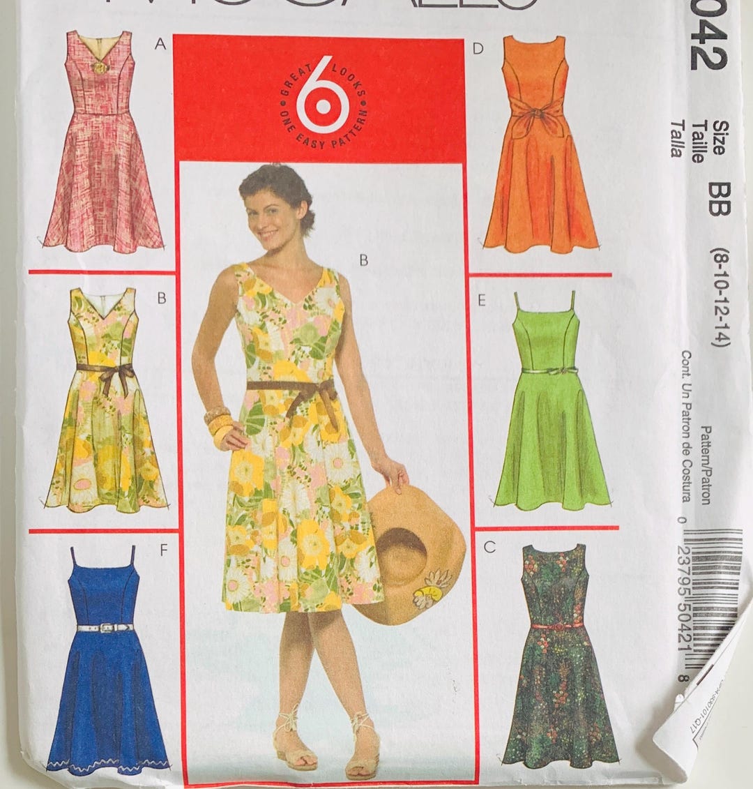 Easy Summer Dress Pattern 6 Styles Princess Seamed, Lined, Flared ...