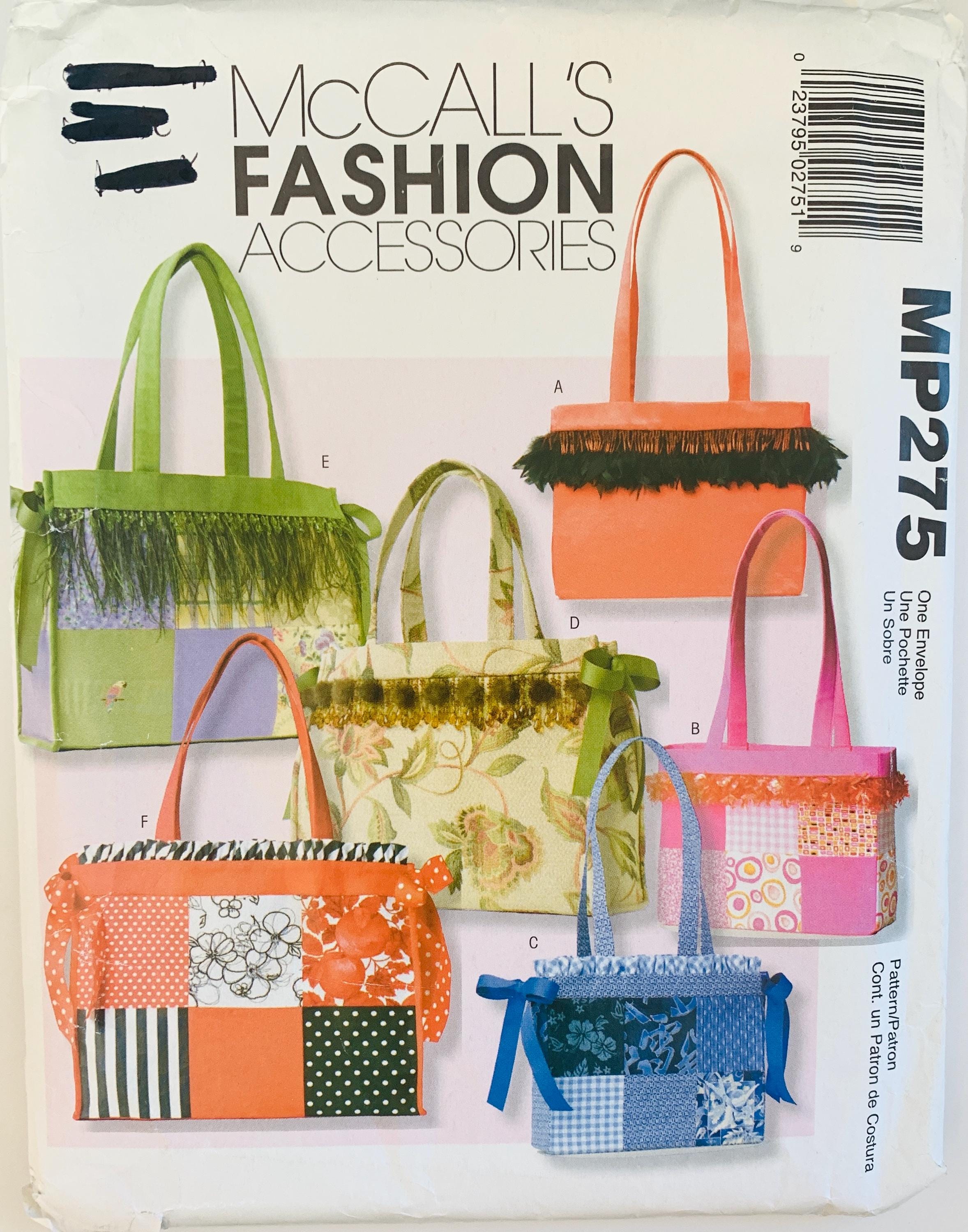 Tote Purse Bags Sewing Pattern 2 Sizes 6 Styles Mccalls Fashion